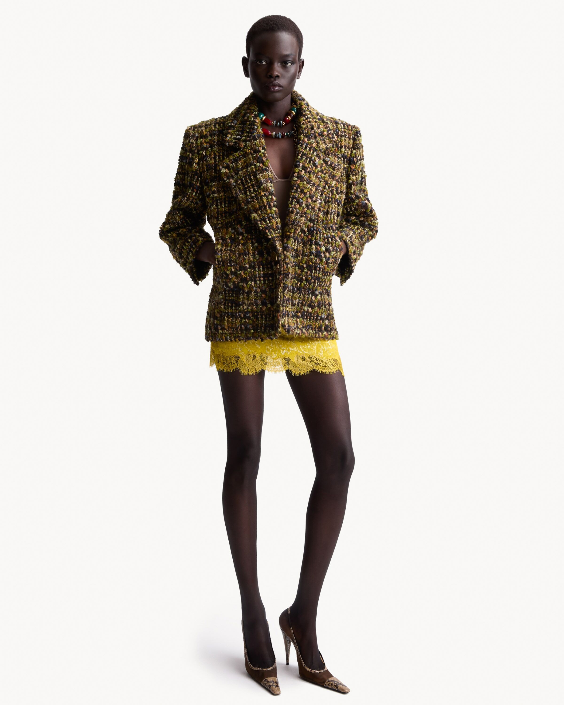 JEMA slingback pumps in mesh and python | Saint Laurent Inc. (Global)