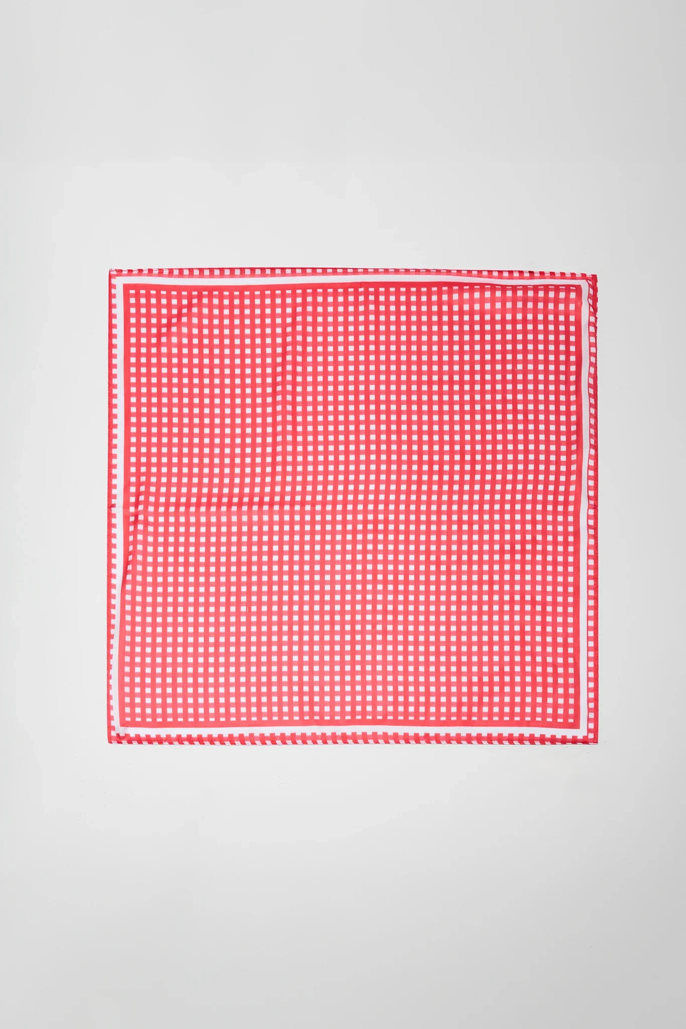 Red Gingham Print Scarf | Avara
