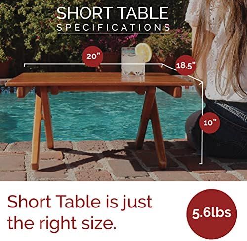 Simple Setup Short Table All-Purpose Use and Portability - Beach, Picnic, Camp, Or As A Gift - Origi | Amazon (US)