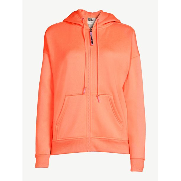 Love & Sports Women's Graphic Zip-Front Fleece Sweatshirt | Walmart (US)