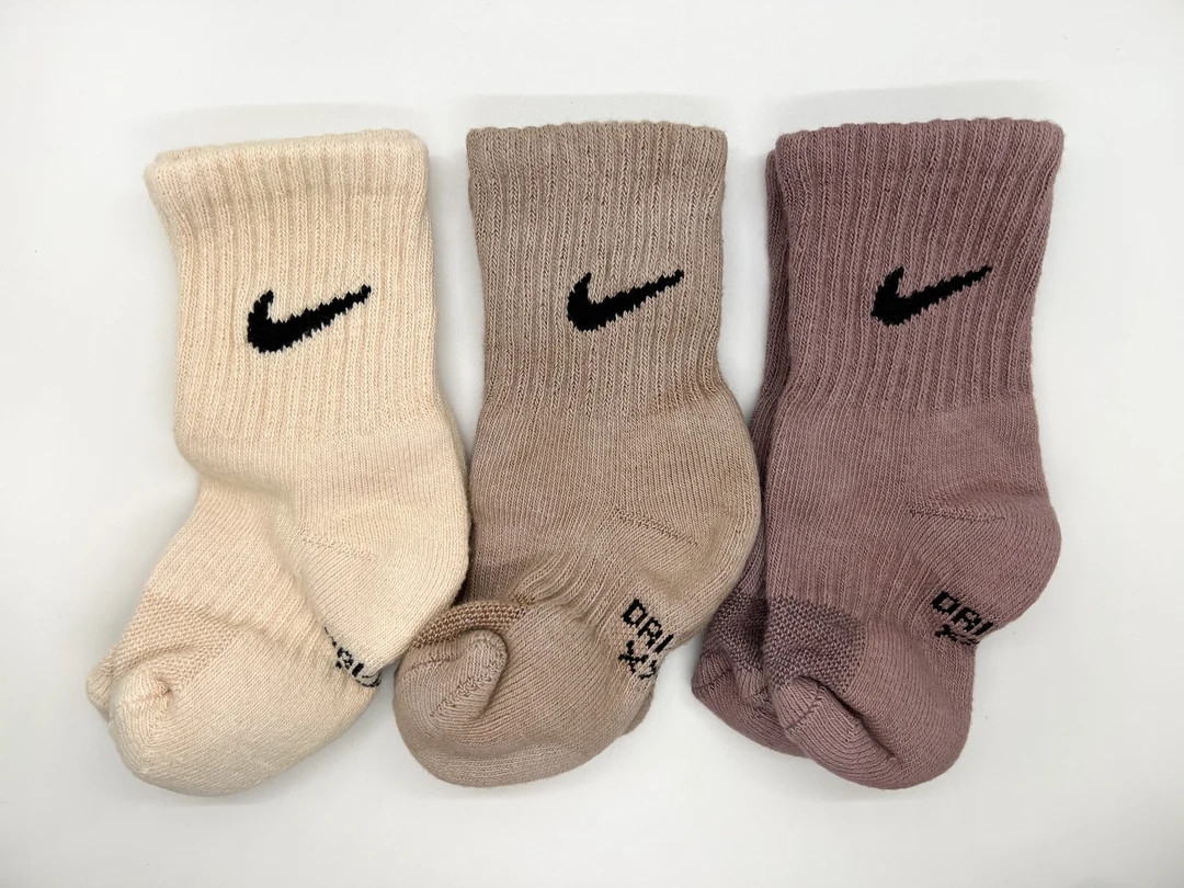 Toddler size 7c-10c Earth Tones 3 Pack Nike Solid Dye Crew Socks | Etsy (US)