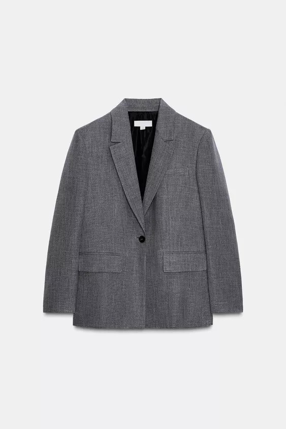 BLAZER MIT FISCHGRÄTMUSTER UND SCHULTERPOLSTERN | Zara DE