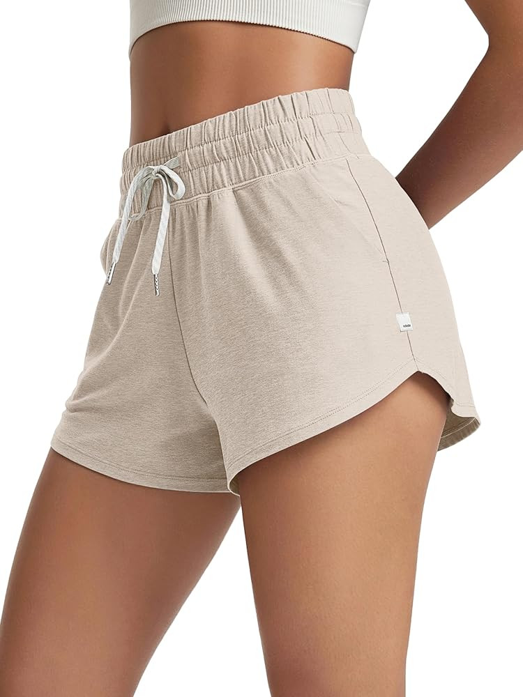 ODODOS Women's Performance Shorts Ultra Soft odSTRATUM Tech Mid Rise Relaxed Shorts with Pocket 3... | Amazon (US)