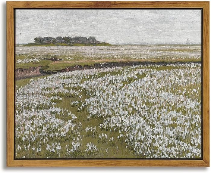 InSimSea Framed Canvas Wall Art Vintage Decor, Room Eclectic Decor, Classical Scenery Painting Ca... | Amazon (US)