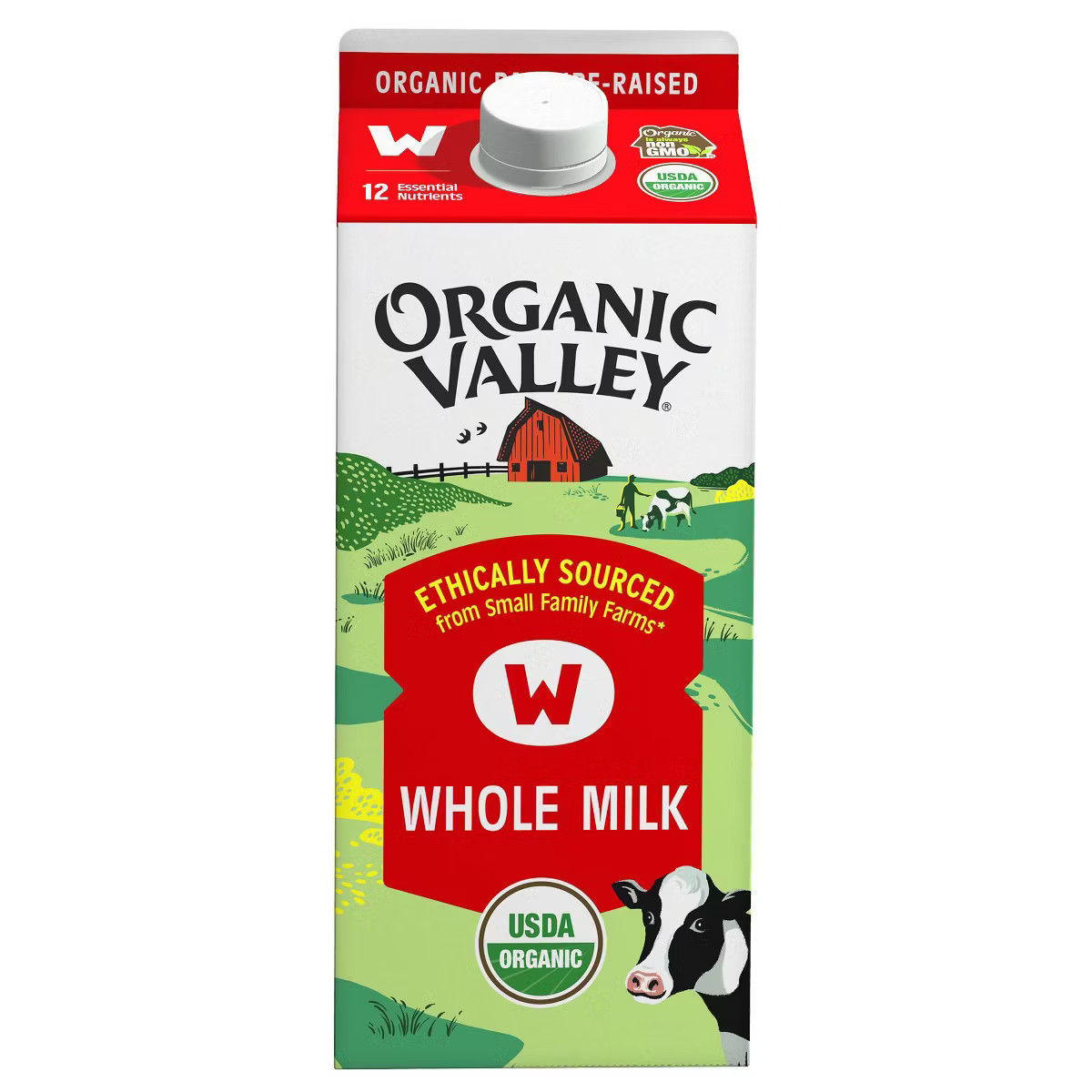 Organic Valley Whole Milk - 1/2gal 64oz | Target