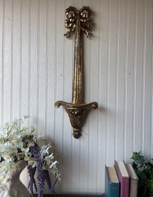 Vintage Gold Tone Hollywood Regency Wall Shelf Plate Holder  | eBay | eBay US