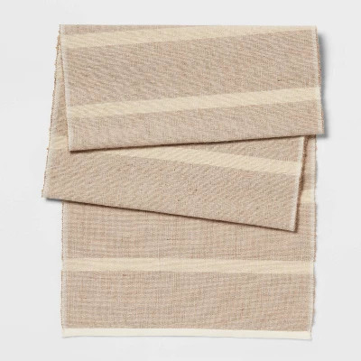72" x 14" Cotton Wide Stripe Kitchen Table Runner - Threshold™ | Target