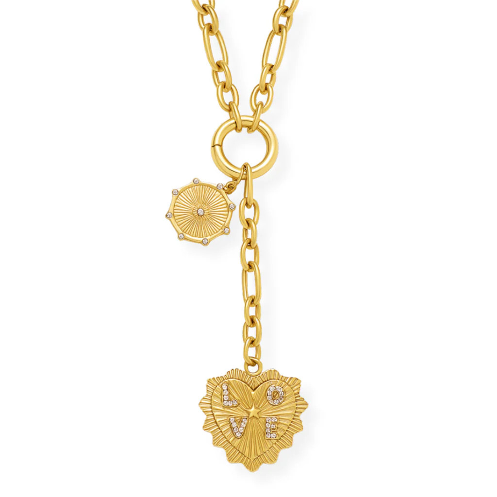 Nikita Toggle Chain Medallion Lariat Necklace | Ellie Vail Jewelry