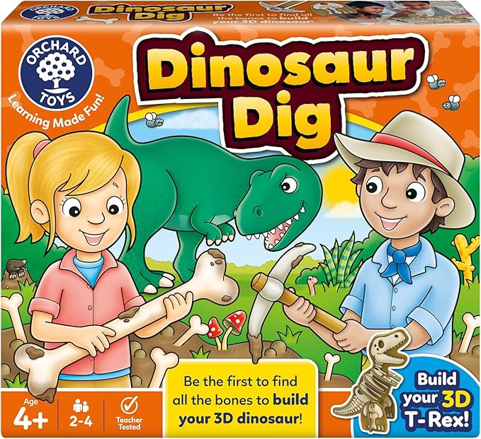 Orchard Toys Dinosaur Dig Game - Matching and Memory Board Games for 4+ Year Olds - Educational D... | Amazon (UK)