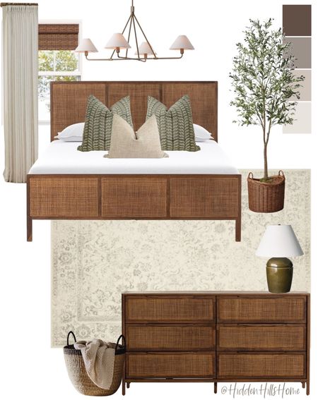 Bedroom decor mood board, primary bedroom decor ideas with cane bed, home decor inspiration, master bedroom Inspo #bedroom 

#LTKsalealert #LTKstyletip #LTKhome