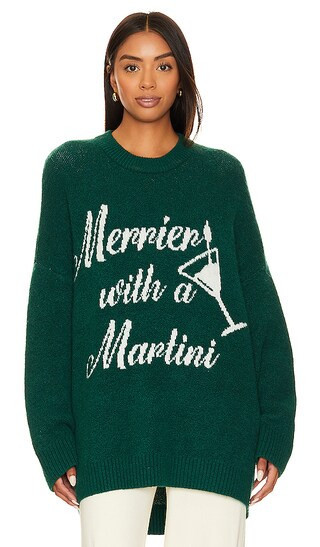 Show Me Your Mumu Classic Crewneck Sweater in Green. - size M | Revolve Clothing (Global)