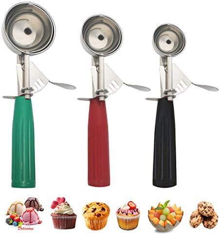 Cookie Scoop Set, Ice Cream Scoop Set, Multiple Size Large-Medium-Small Size Disher, Professional... | Amazon (US)