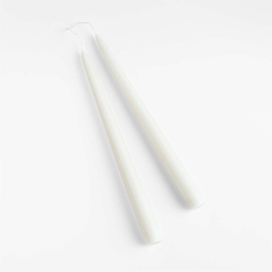 Dipped White Taper Candles, Set of 2 + Reviews | Crate & Barrel | Crate & Barrel