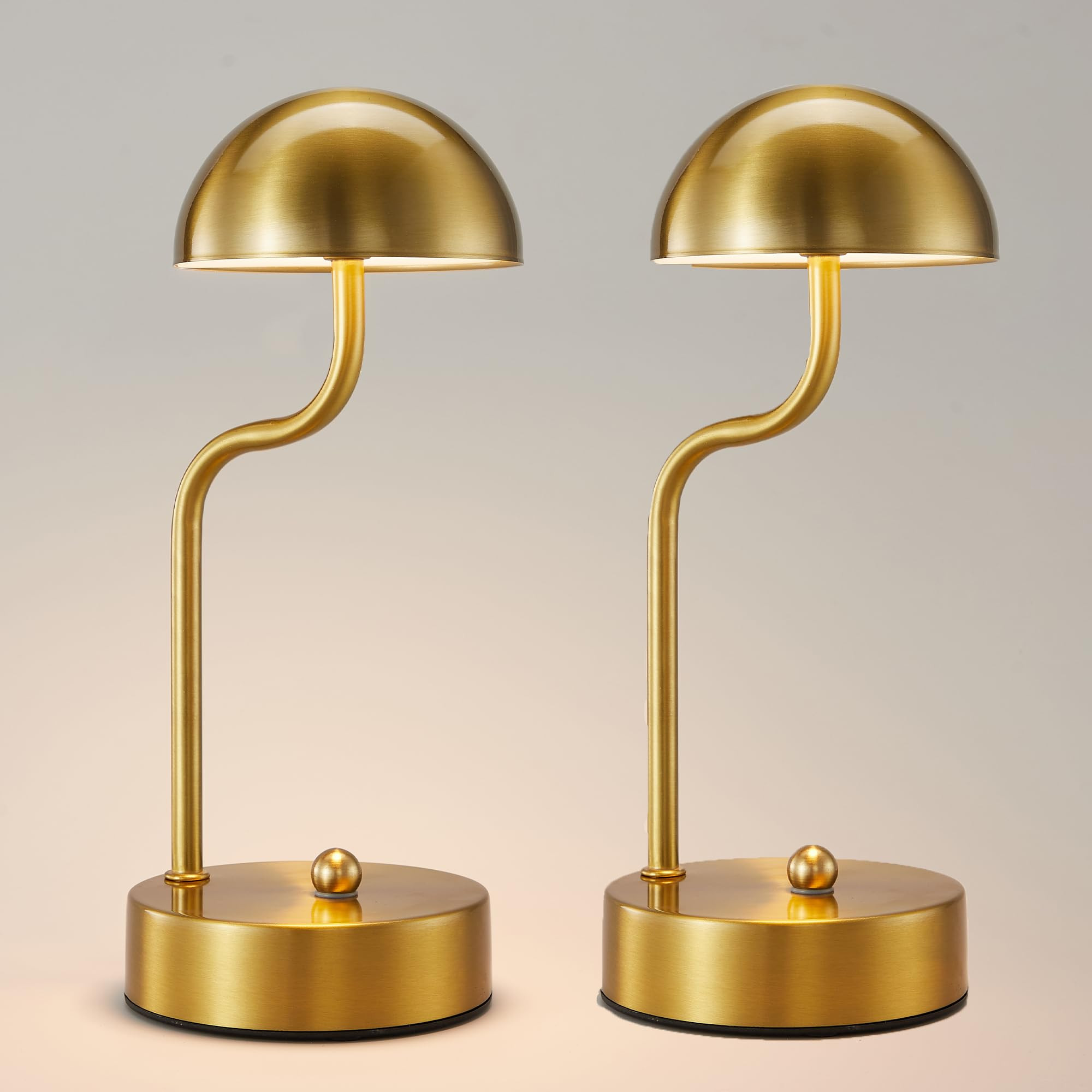 CASTLELIFE 2 Pack Cordless Touch Table Lamp, 3 Color Stepless Dimming Bedside Night Lamp, Portabl... | Amazon (US)