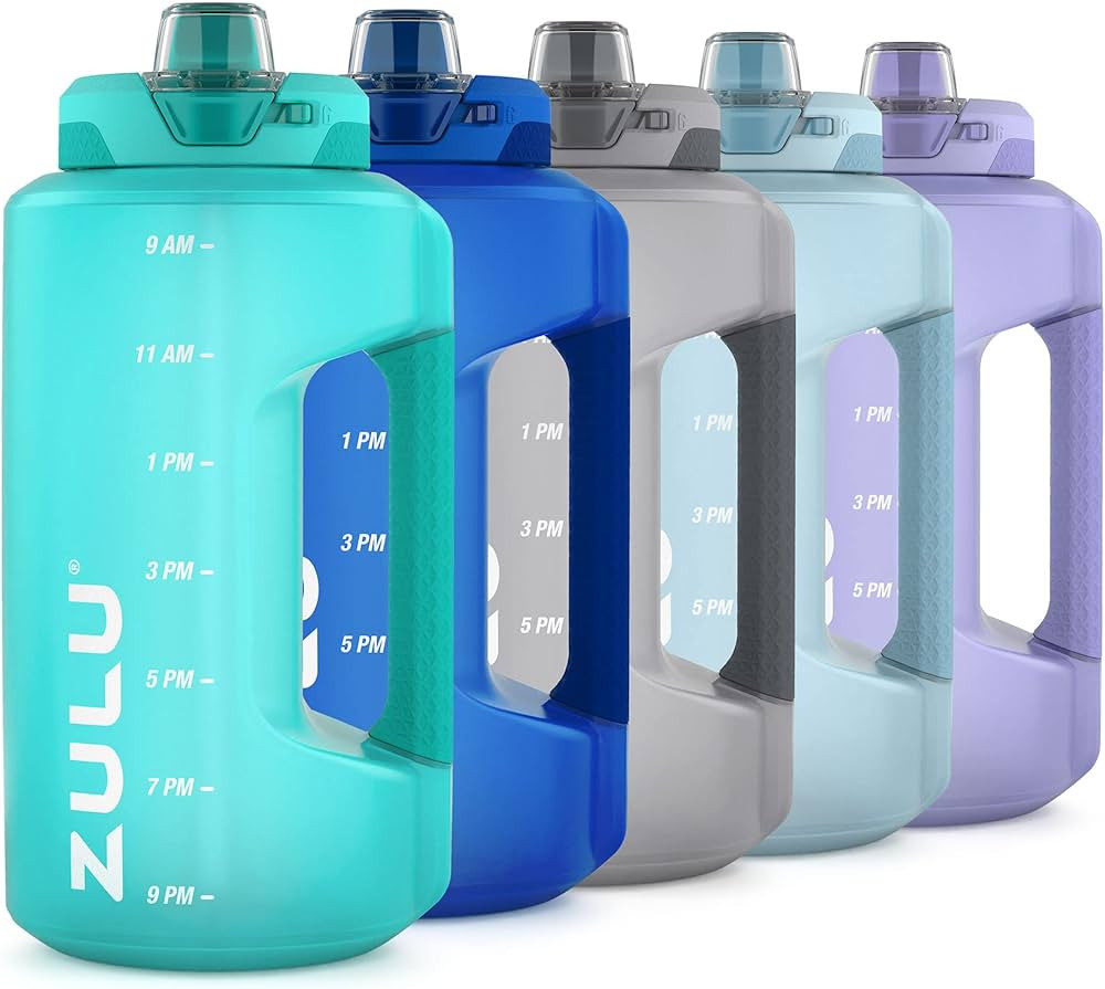 ZULU Goals Half Gallon Jug with Time Marker & Handle for All Day Hydration, Large Capacity Water ... | Amazon (US)