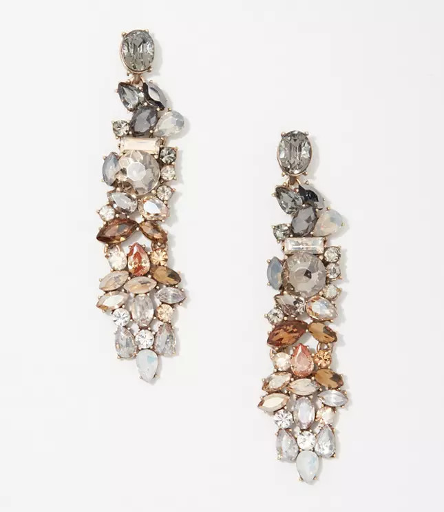 Stone Cluster Drop Earrings | LOFT