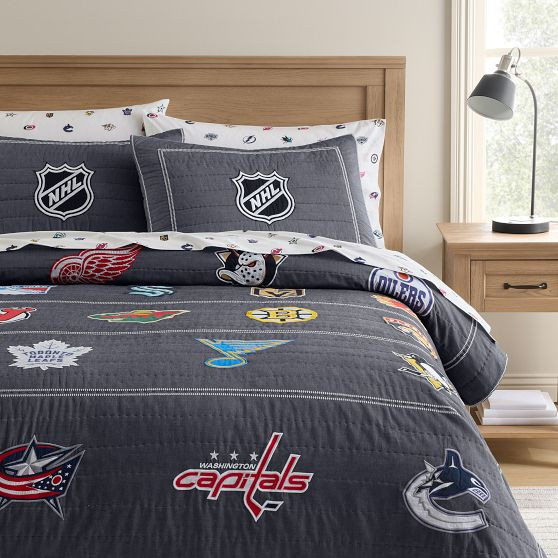 NHL Organic Logo Sheet Set | Pottery Barn Teen