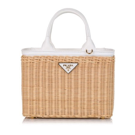 Pre-Owned Prada Midolino Rattan Natural Material Brown | Walmart (US)