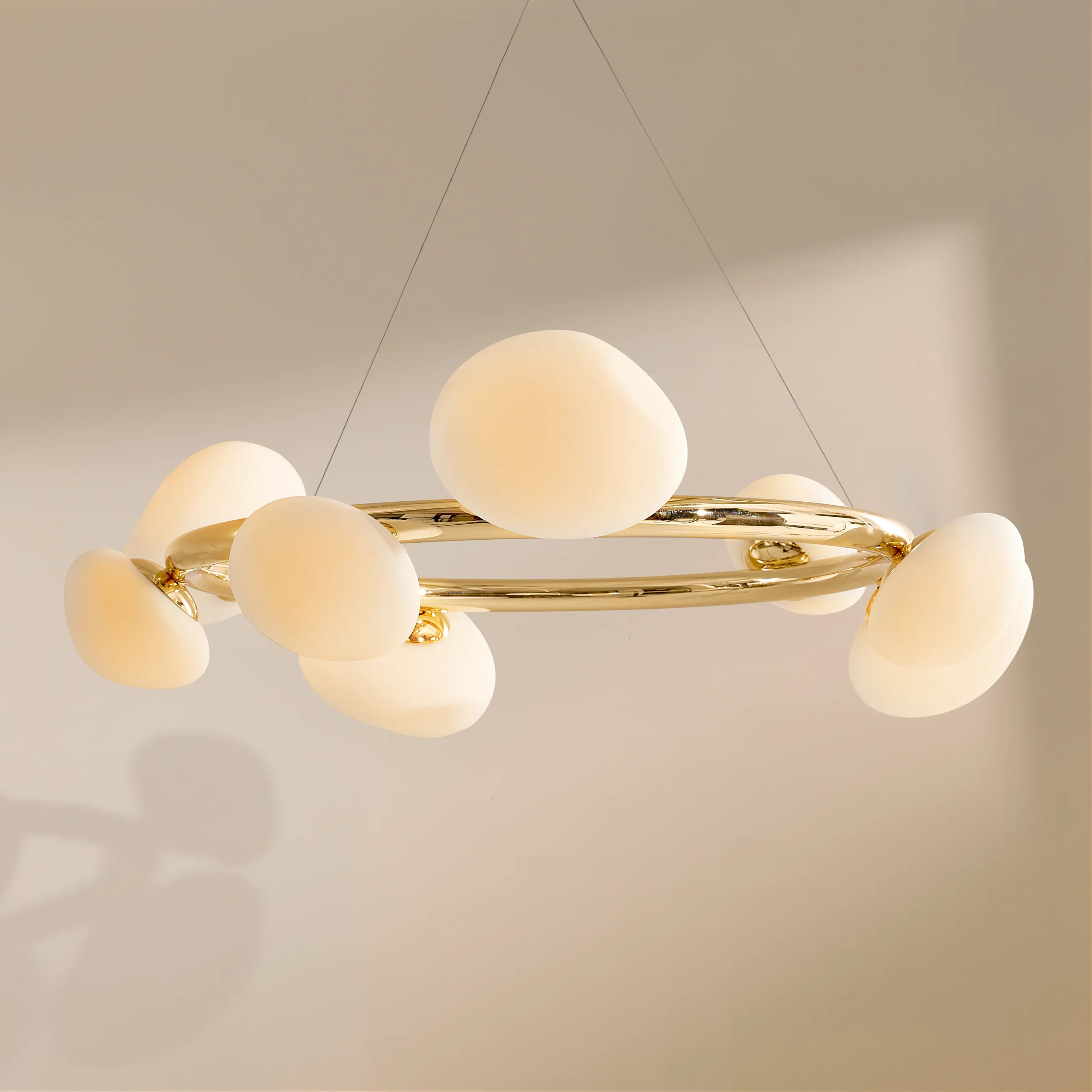 Radiante LED Globe Chandelier 36" - Polished Gold | Z Gallerie
