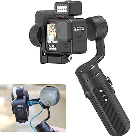 INKEE Falcon Plus Gimbal Stabilizer for GoPro 10/9/8/7/6/5 Insta360 OSMO Action Camera,Support Go... | Amazon (US)