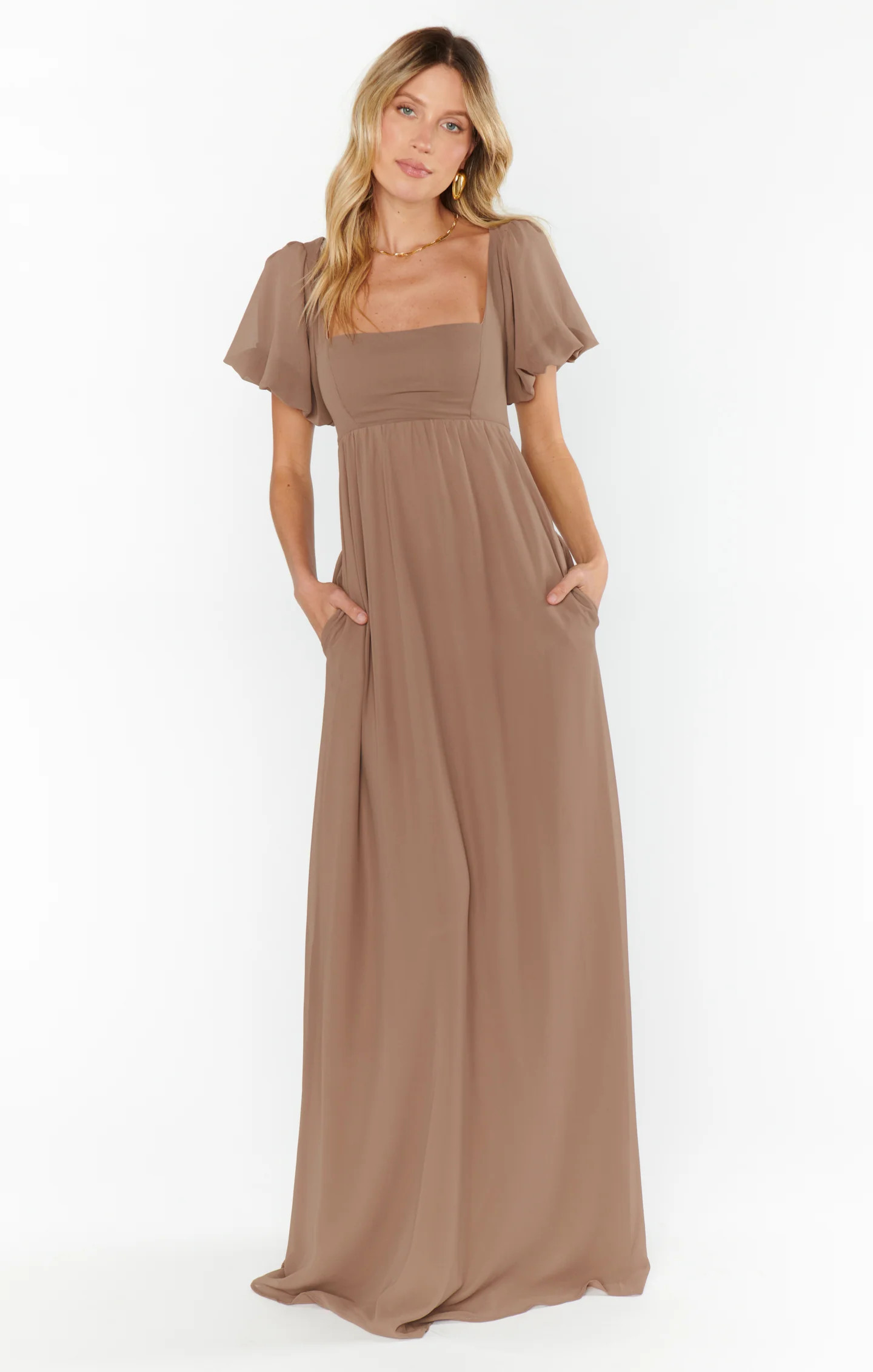 Nora Maxi Dress ~ Dune Chiffon | Show Me Your Mumu