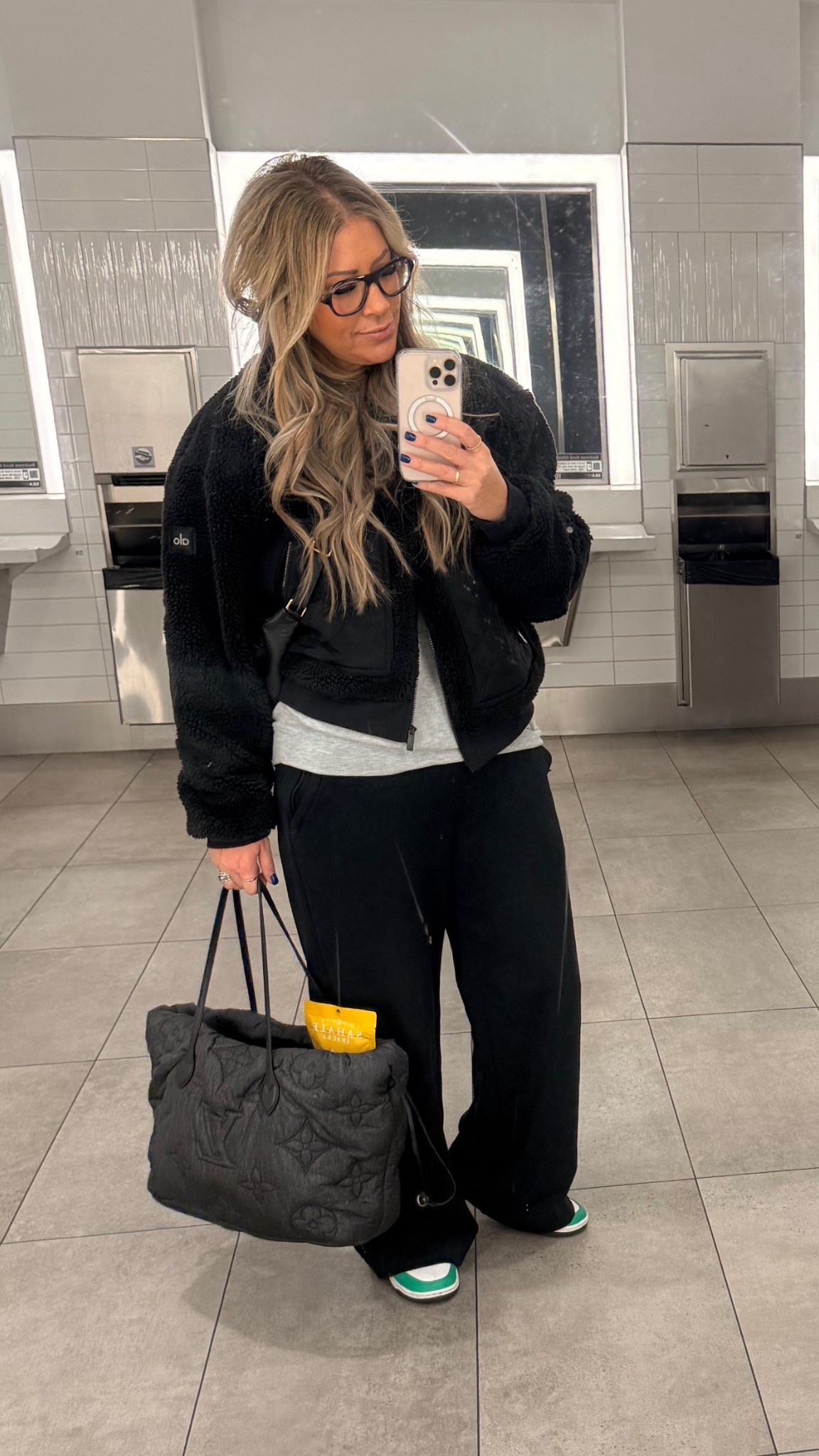✈️ Travel Outfit of the day! 
I feel you should always be comfy on a plane. 
These wide leg pants are perfect, but this top is very soft with a relaxed fit. 
Honestly, I get more compliments on these sneakers more than any others I have. 😍

#LTKootd #LTKTravel #LTKmomlife