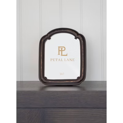 Petal Lane 5"x7 Fancy Arched Brown Table Frame: Resin Material, Easel Back, Vertical Orientation | Target