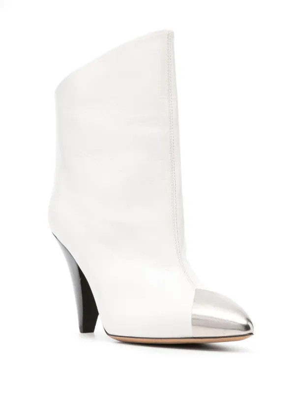 ISABEL MARANT Lapio 90mm Leather Boots - Farfetch | Farfetch Global