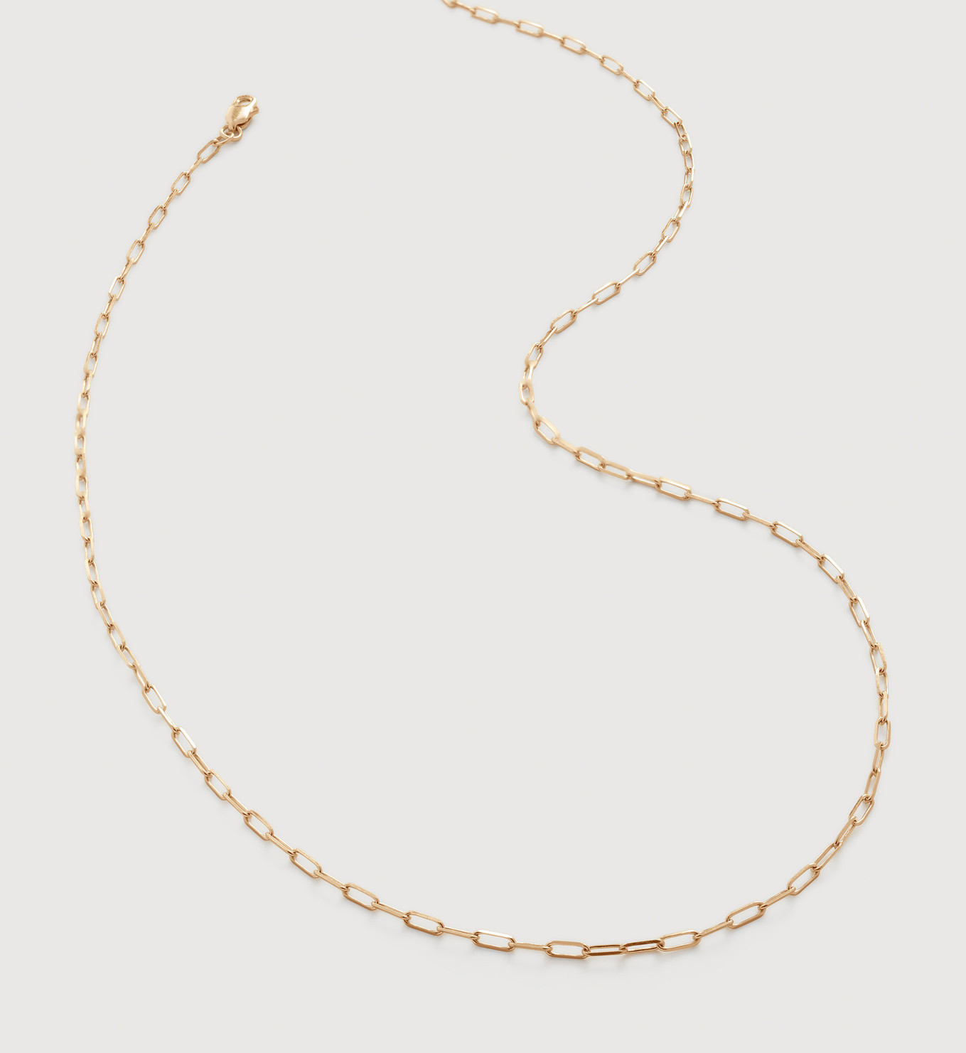 Paperclip Chain Necklace Adjustable 46cm/18' | Monica Vinader (Global)