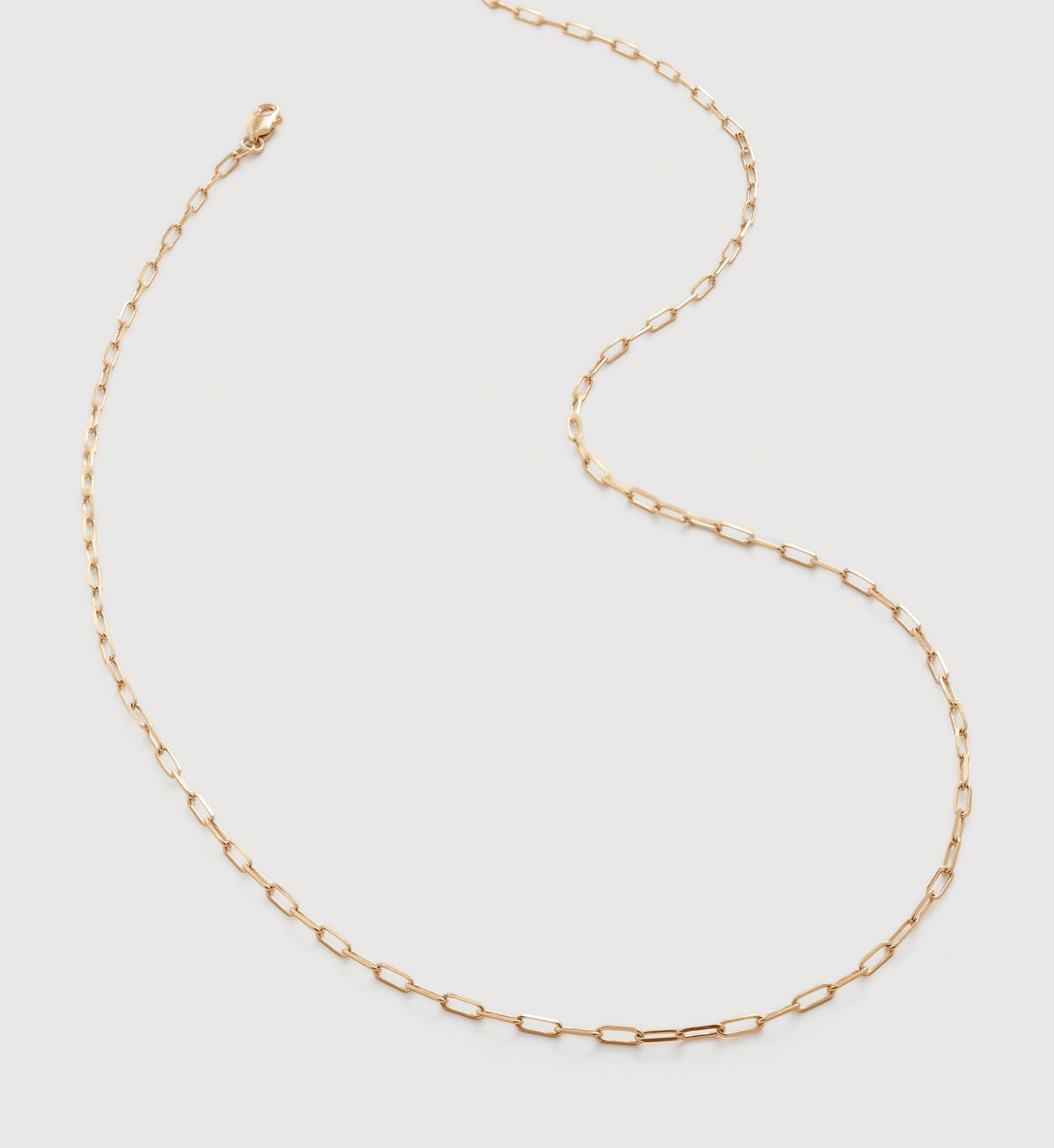 Paperclip Chain Necklace Adjustable 46cm/18' | Monica Vinader (Global)