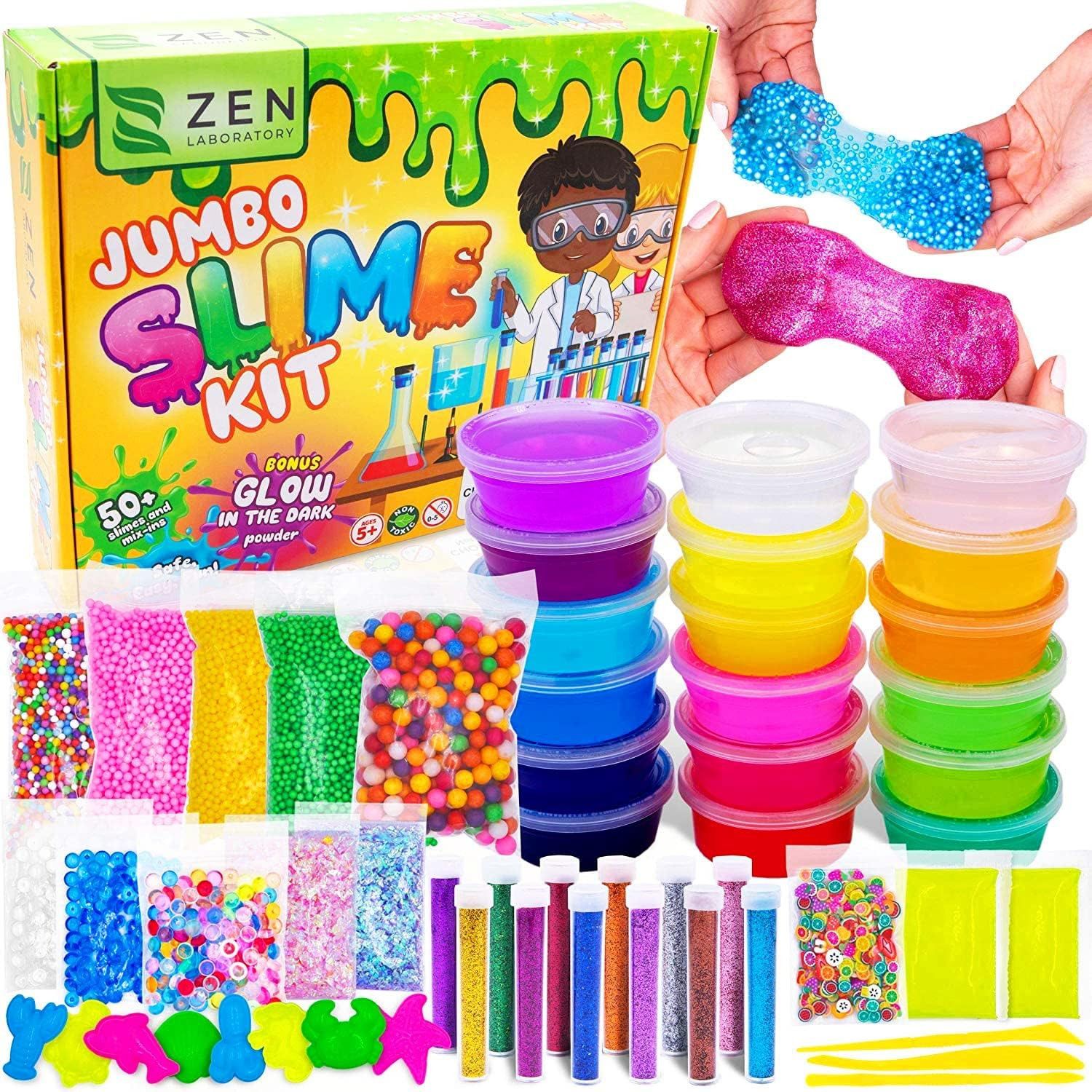 Slime Kit for Girls Boys Kids, Slime Kits, DIY Slime Making Kit, Best Birthday Tween Gifts Ideas for 7 8 9 10 11 12 Year Old Girls, Toys Girls Ages 7-12, Glow in Dark Glitter Slime Maker Craft Supply | Amazon (US)