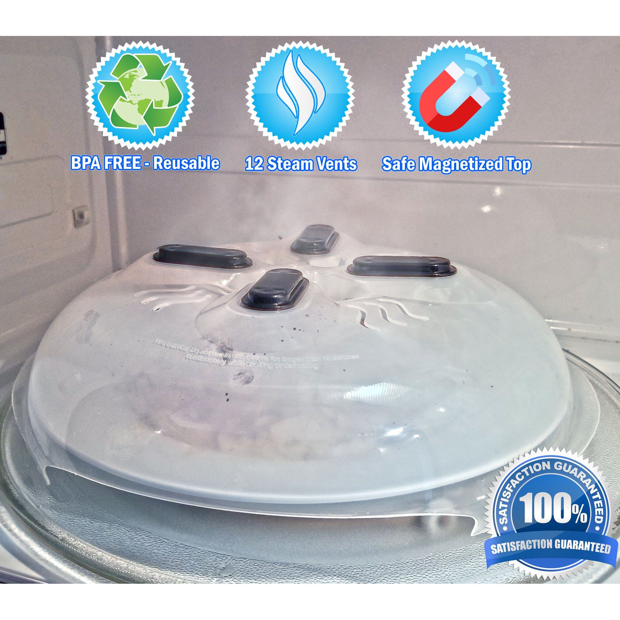 5 Star Super Deals Microwave Hovering Anti Splattering Magnetic Food Lid Cover Guard - Microwave ... | Walmart (US)