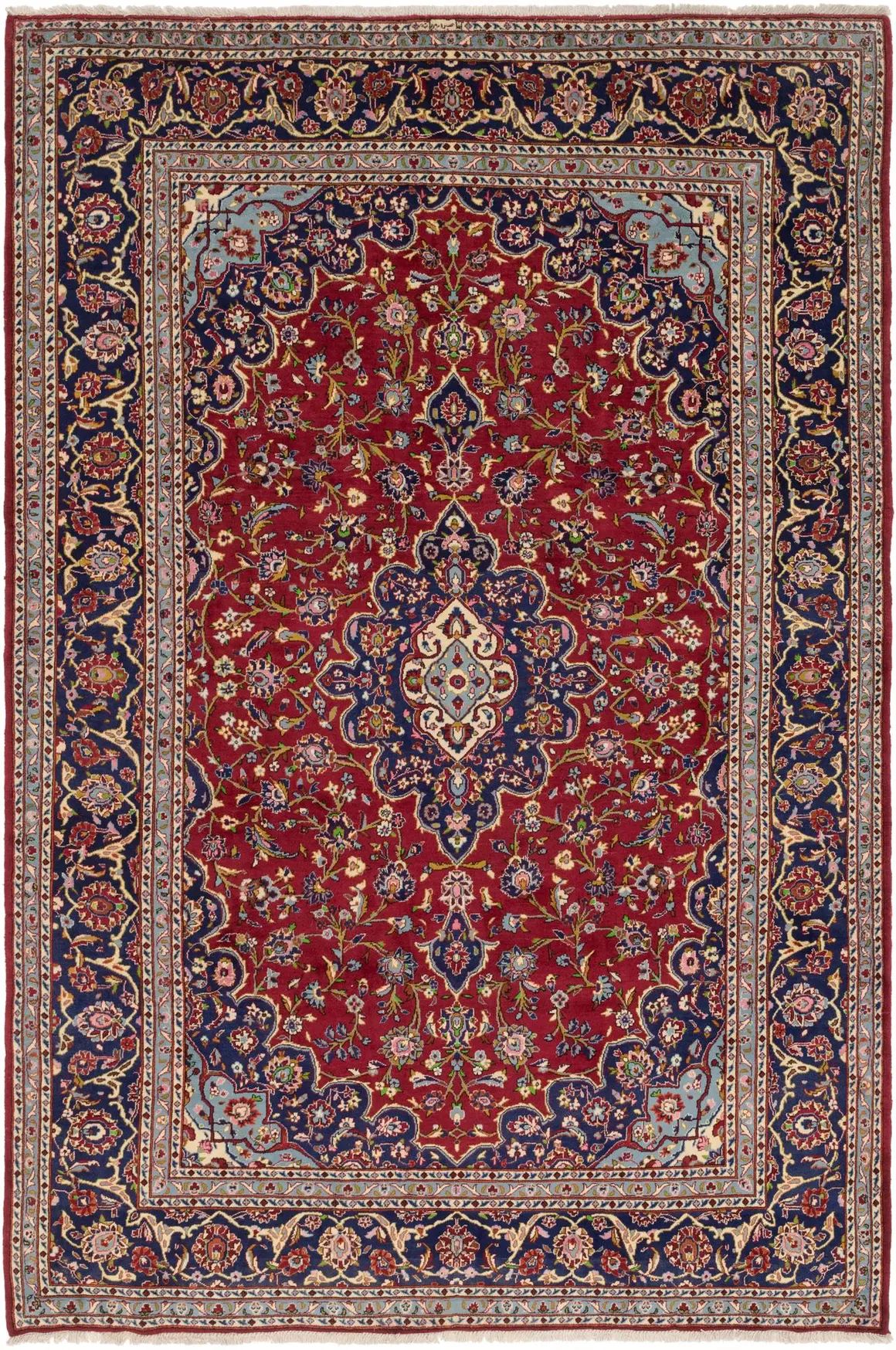 8' 2 x 12' Kashan Persian Rug | Rugs.com