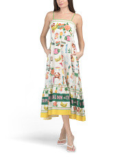 Linen Blend Tropical Border Print Maxi Dress | Casual Dresses  | Marshalls | Marshalls