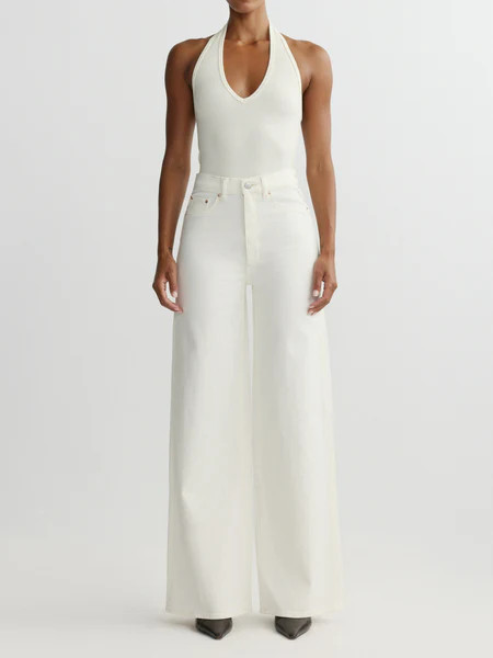 Hepburn Wide Leg High Rise 32" Jeans | Eggshell | DL 1961 Women