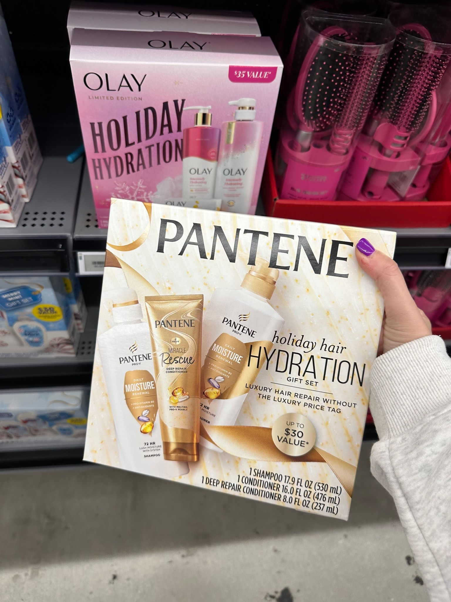 Love this holiday gift set from Pantene! Great stocking stuffer! Comes with Daily Moisture 17.9 oz Shampoo, 16 oz Conditioner, 8 oz Deep Repair Conditioner! On sale for only $15!

#LTKFindsUnder50 #LTKGiftGuide #LTKCyberWeek