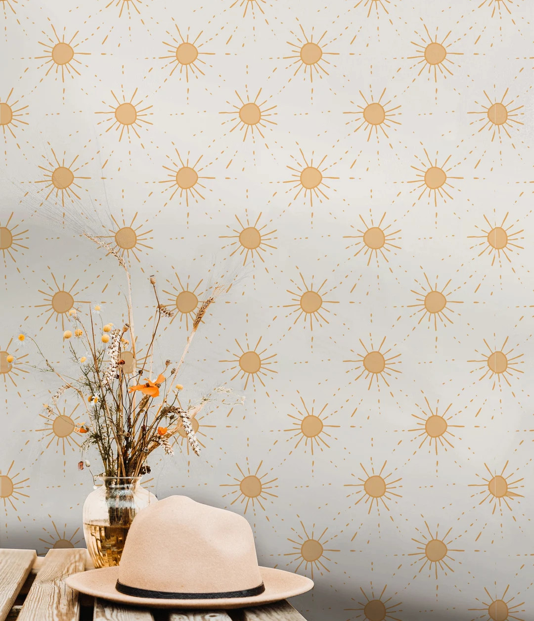 Wallpaper Peel and Stick Wallpaper Boho Sun Burst Removable - Etsy | Etsy (US)