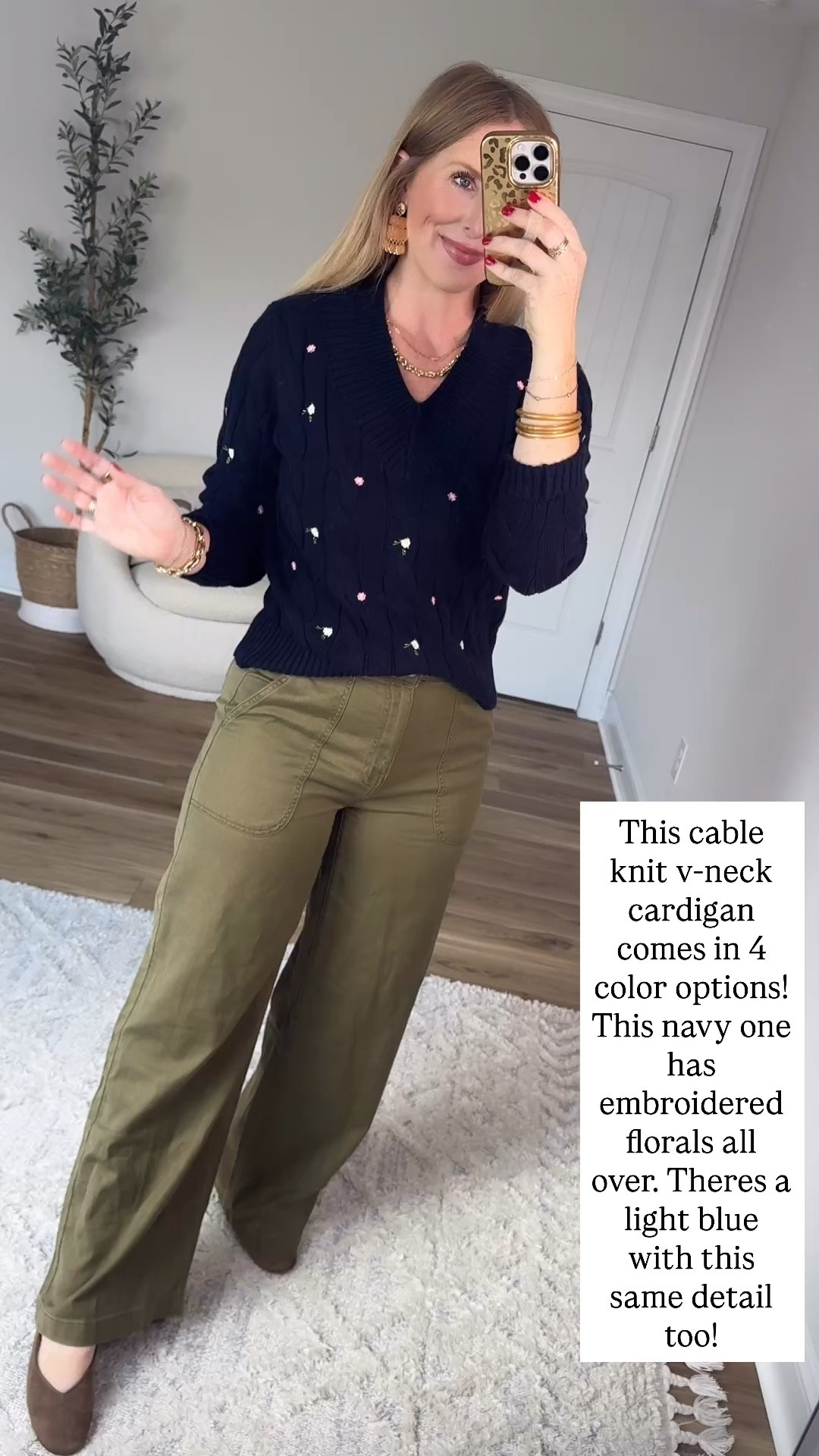 Walmart outfit, Walmart style, free assembly, floral embroidered cable knit sweater

#LTKootd