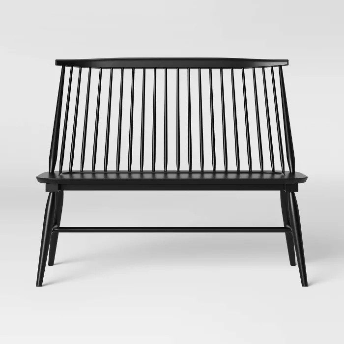 Harwich High Back Windsor Bench Black - Threshold™ | Target