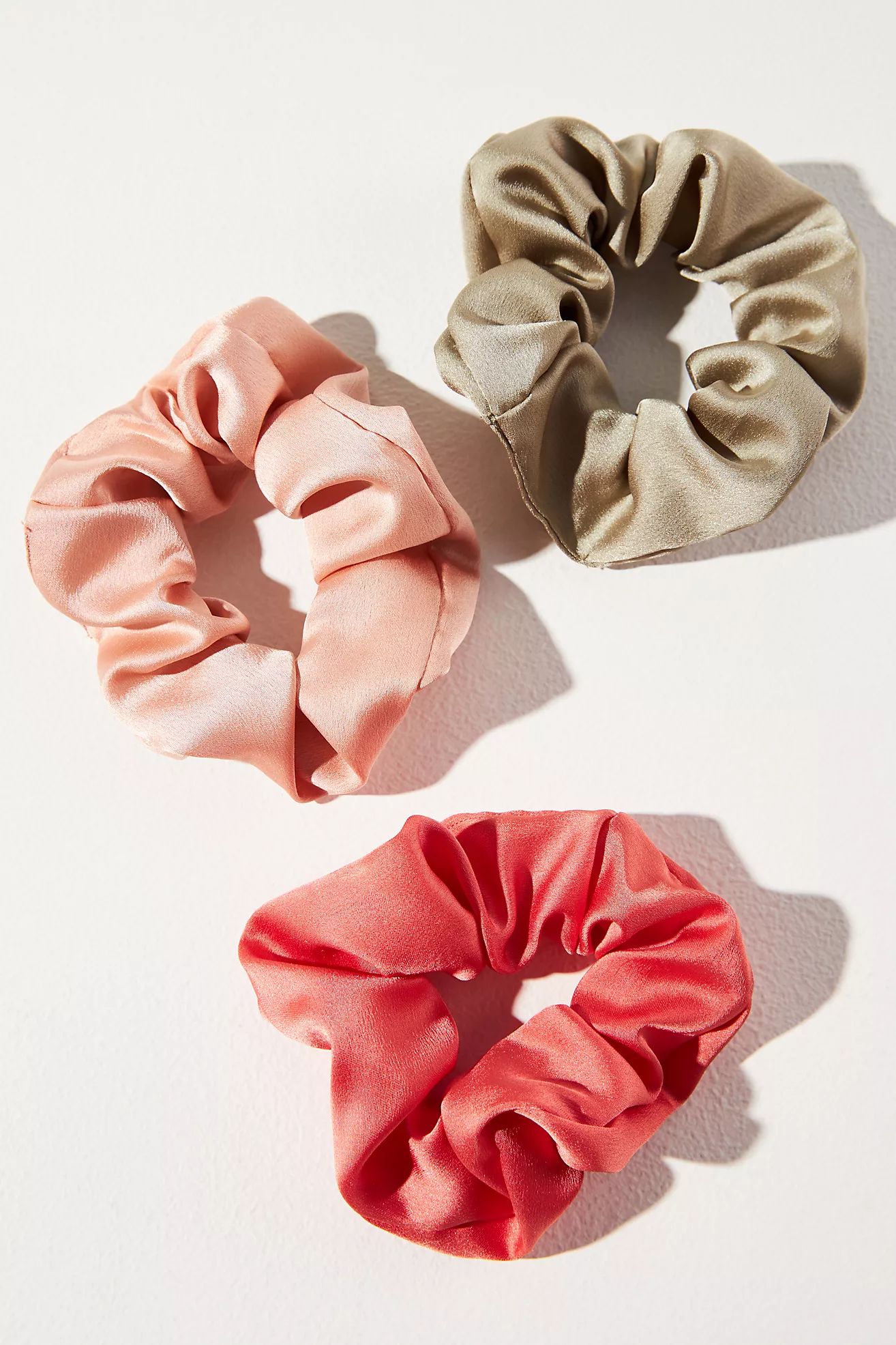 KITSCH Holiday Satin Scrunchies, Set of 3 | Anthropologie (US)