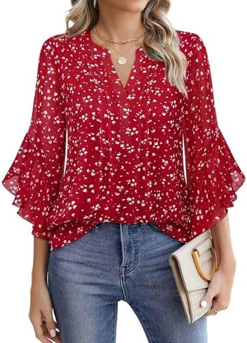 Timeson Women's 3/4 Sleeve Dressy Casual Top | Amazon (US)