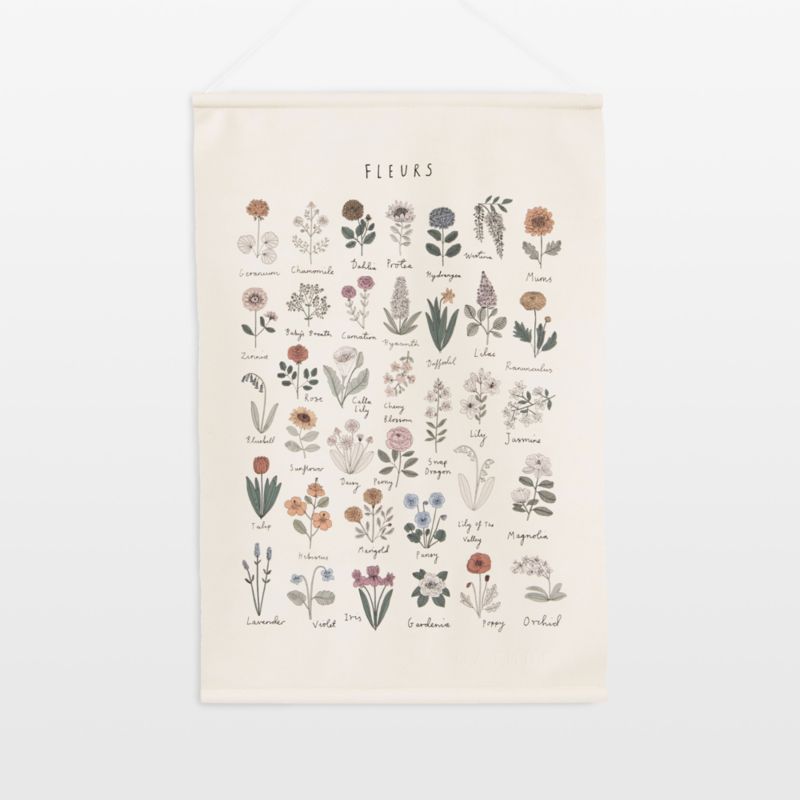 Gathre Fleurs Tapestry Poster | Crate & Kids | Crate & Barrel