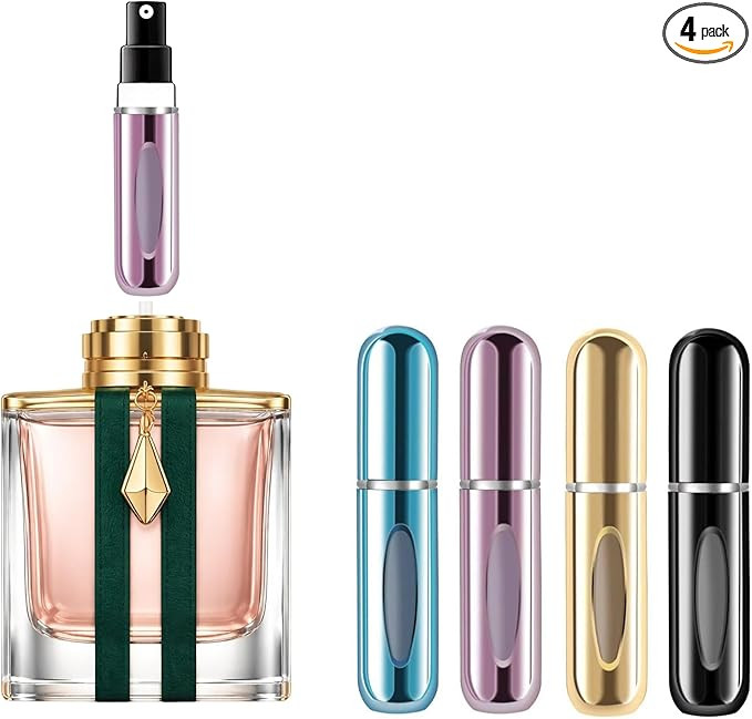 4 Pcs Refillable Perfume Atomizer, Travel Perfume Bottle Refillable and Leak-Proof, Portable Empt... | Amazon (US)