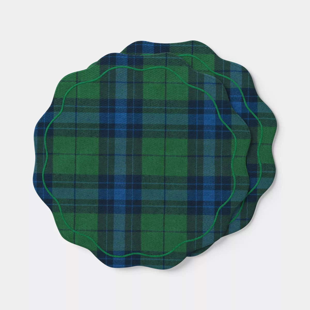 2pk Reversible Plaid with Top Stitch Charger -Threshold™ | Target