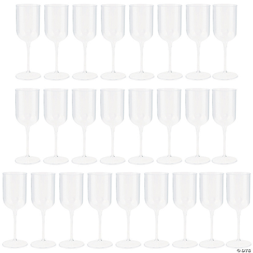 Clear Premium BPA-Free Plastic Wine Glasses - 25 Ct. | Oriental Trading Company