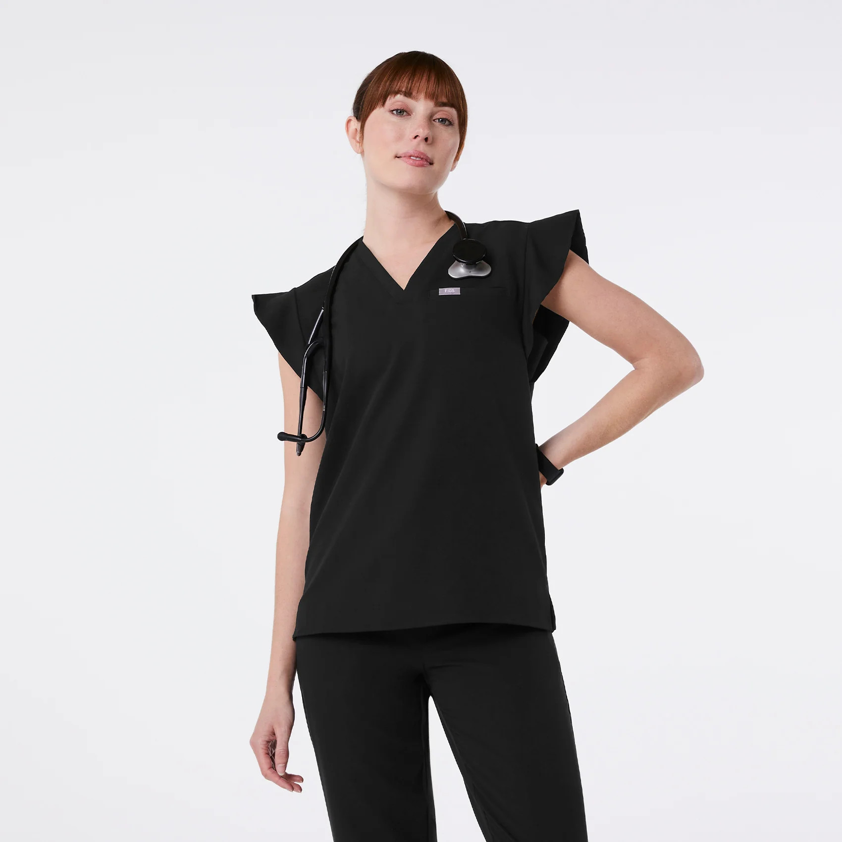 Natal Flutter Sleeve Scrub Top | FIGS