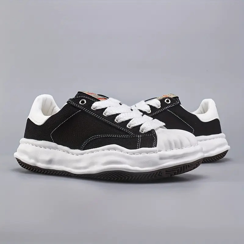 Women's Solid Color Canvas Sneakers, Lace Up Platform Soft Sole Heightening Skate Shoes, Breathab... | Temu Affiliate Program