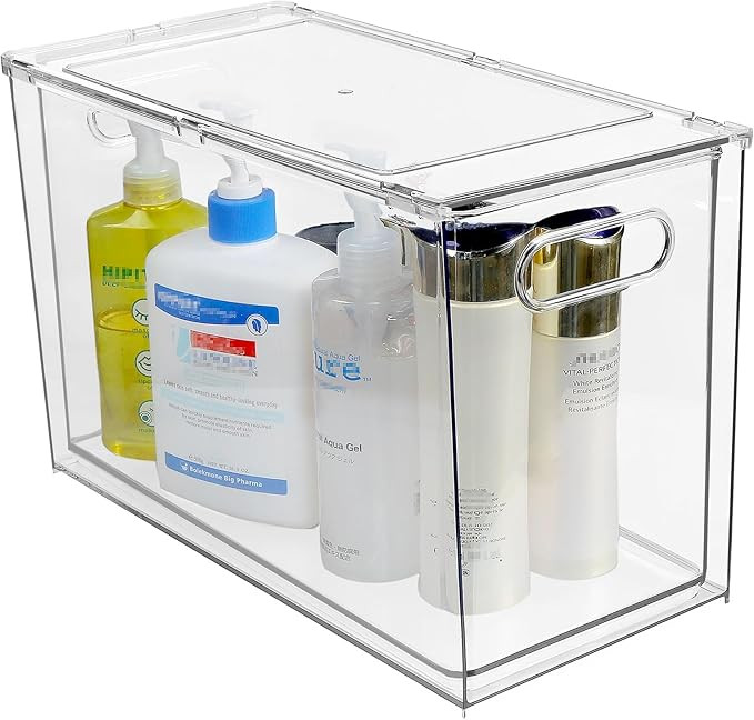 shopwithgreen Refrigerator Organizer and Storage Bins with Pull-out Drawer, Stackable Clear Fridg... | Amazon (US)