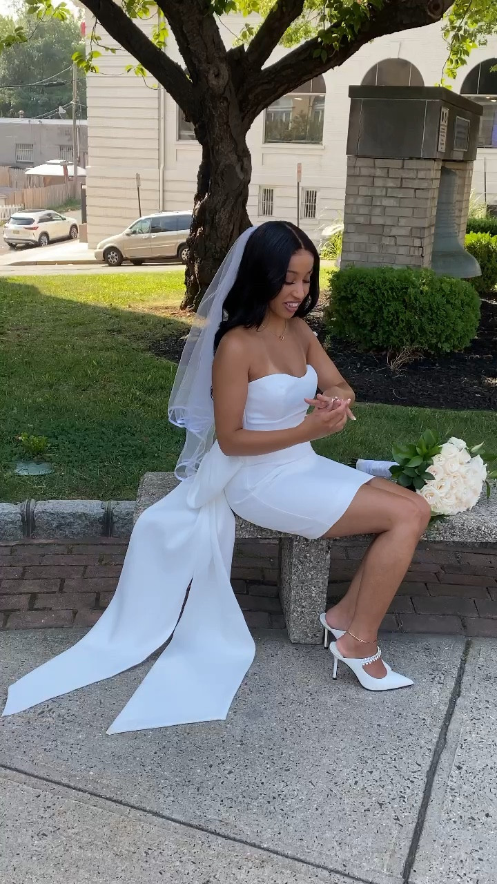 I wore the Meshki Meredith Strapless Bow Mini Dress in White to our city hall wedding ceremony in september! I paired it with these white bridal heels and veil I found on amazon 🤍 the dress is on sale for Black friday!

#LTKsalealert #LTKwedding #LTKCyberWeek

#LTKWedding #LTKStyleTip