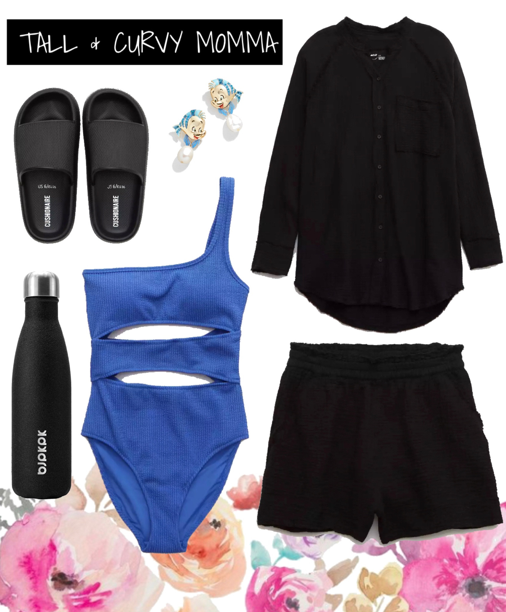 SWIM // Resort wear. Linen outfit. One piece. Aerie. Water bottle. Summer. Spring break. Earrings. Flounder. Little mermaid. Slides. Flip flops. Sandals. Pool. Lake. Shorts. Vacation outfit. Travel. Cruise  

#LTKSale #LTKswim #LTKtravel